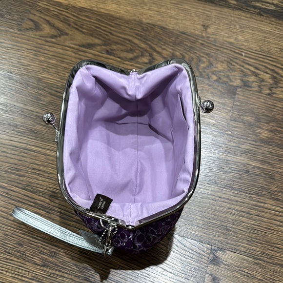 Elegant Purple Coach Wristlet - Picture 4 of 4